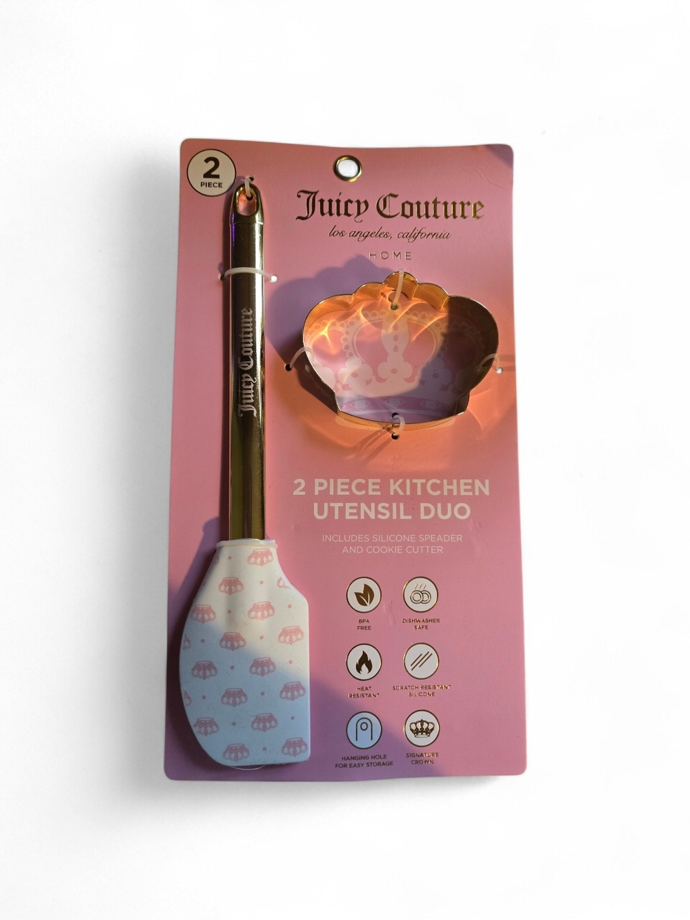 Juicy Couture Pink & Gold 2-Piece Kitchen Utensil Set